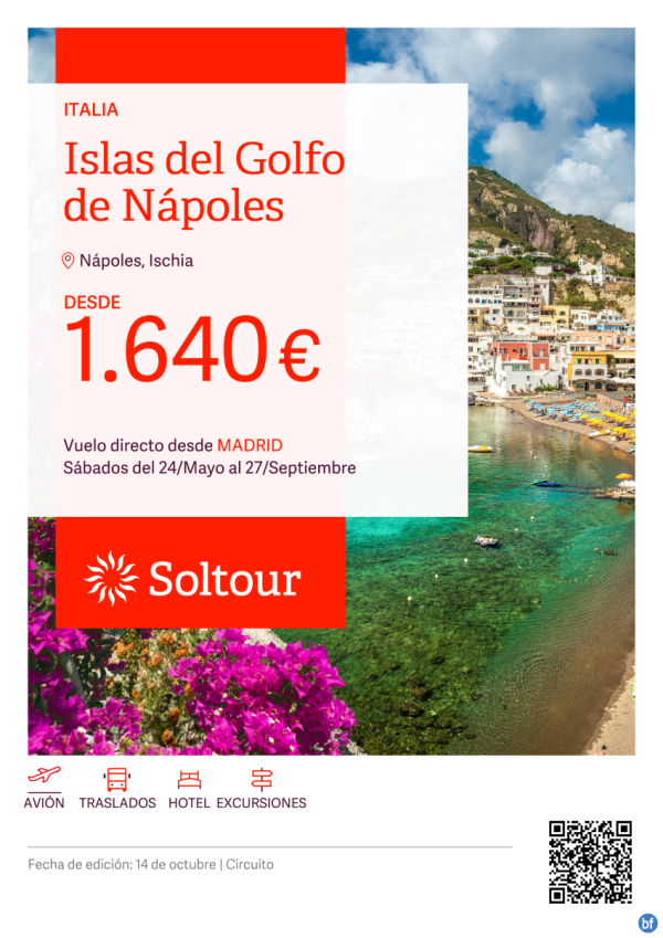 Islas del Golfo de Npoles desde 1.640 € , salidas del 24 Mayo al 27 Septiembre desde Madrid