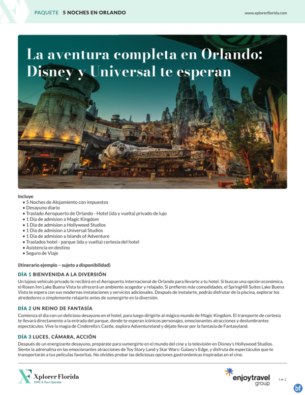 Orlando al mximo: parques, aventuras y emocin desde 1,277 € PVP