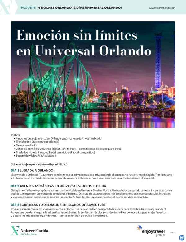 Emocin sin lmites en Universal Orlando desde 786 € PVP