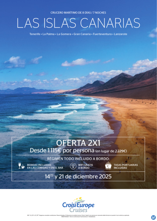 OFERTA 2X1 - crucero martimo por las Islas Canarias - 8 das - rgimen todo incluido