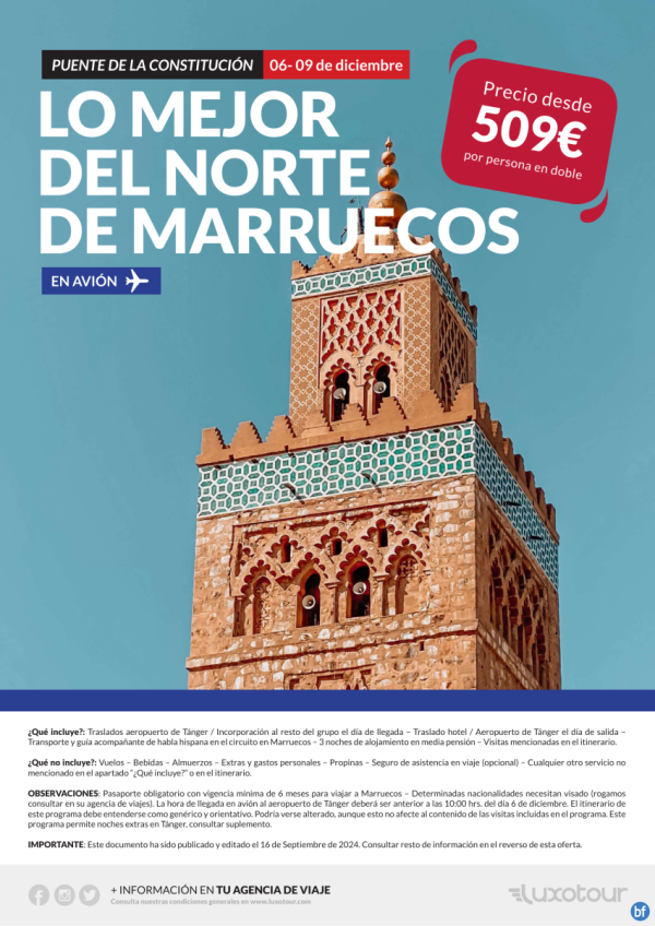 Puente de la Constitucin - Lo mejor del norte de Marruecos en avin