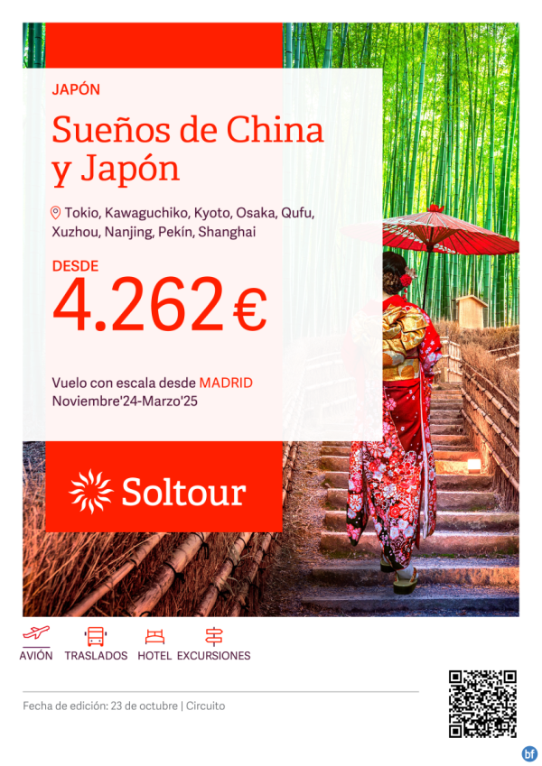 Circuito Sueos de China y Japn desde 4.262 € , salidas de Noviembre a Marzo desde Madrid