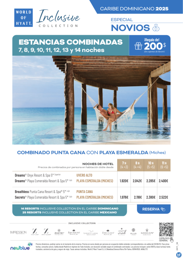 Novedad! Combina Punta Cana con Playa Esmeralda (Miches) en 7,8,10 y 11 noches - Desde 1.920 € 