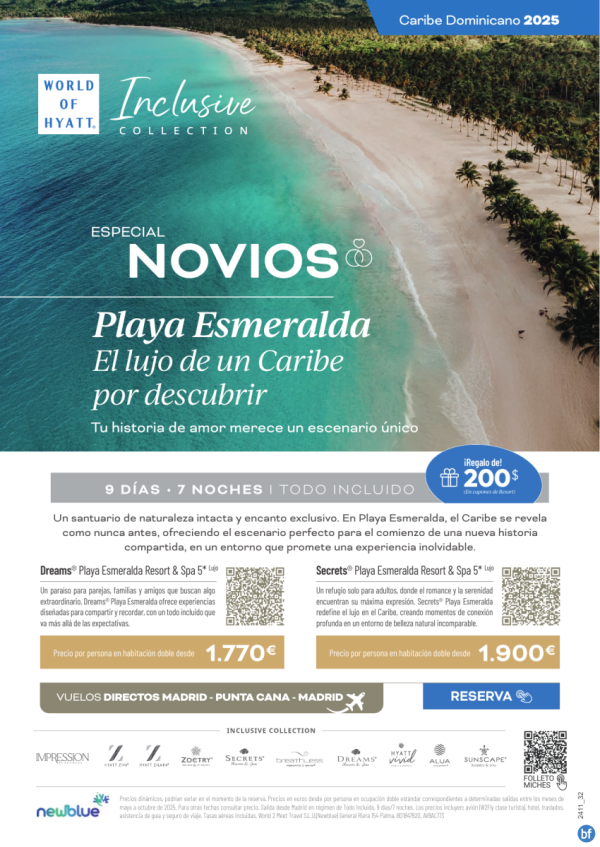 Especial NOVIOS: Destino nico Playa Esmeralda,Miches: el escenario perfecto para el inicio de una vida juntos