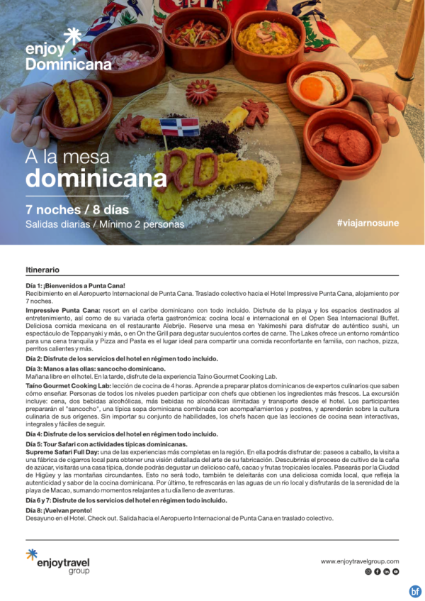 A la mesa dominicana desde 1.039 € 