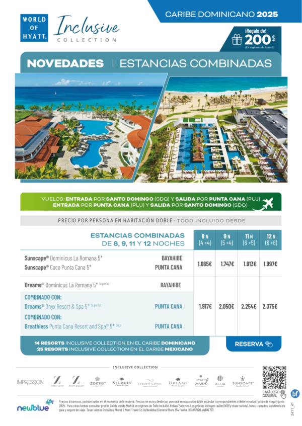 NOVEDAD: Estancias Combinadas Caribe Dominicano desde 1.665 € 