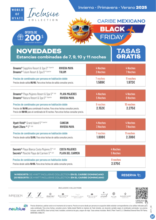 Black Friday Estancias Combinadas con Tasas Gratis en Caribe Mexicano - 2 hoteles desde 1.569 € 