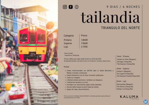 Tailandia Triangulo del Norte 6 Noches - Salidas Garantizadas hasta Marzo desde 1.795 € 