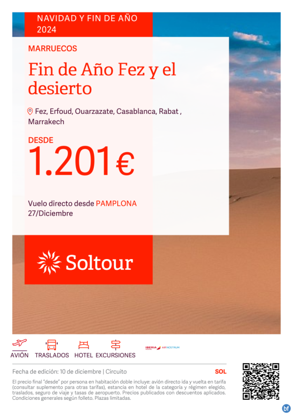 Fez y el desierto (Marruecos) Especial Fin de Ao, salida 27 Diciembre desde Pamplona