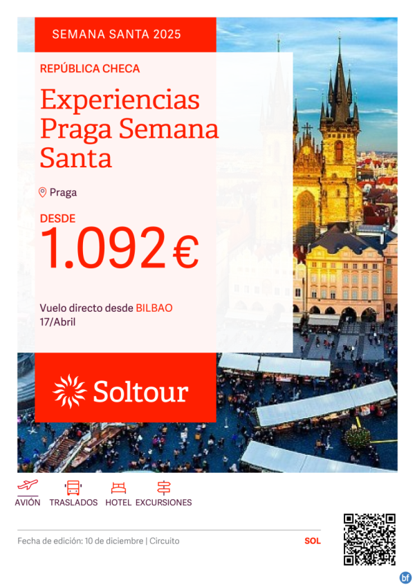 Experiencias Praga - Especial Semana Santa, salida 17 Abril desde Bilbao