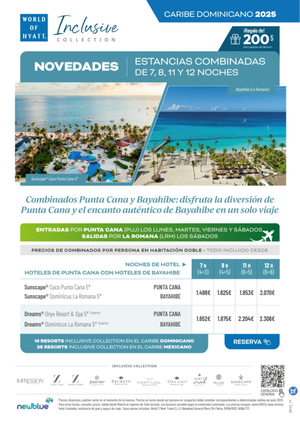 Un solo viaje y dos parasos: Descubre los combinados de 7,8,11 y 12 Noches De Punta Cana a Bayahibe