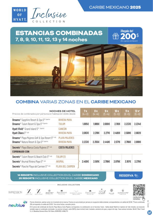 Combina zonas y resorts en el Caribe Mexicano Desde 1.885 € - Combinados exclusivos Inclusive Collection