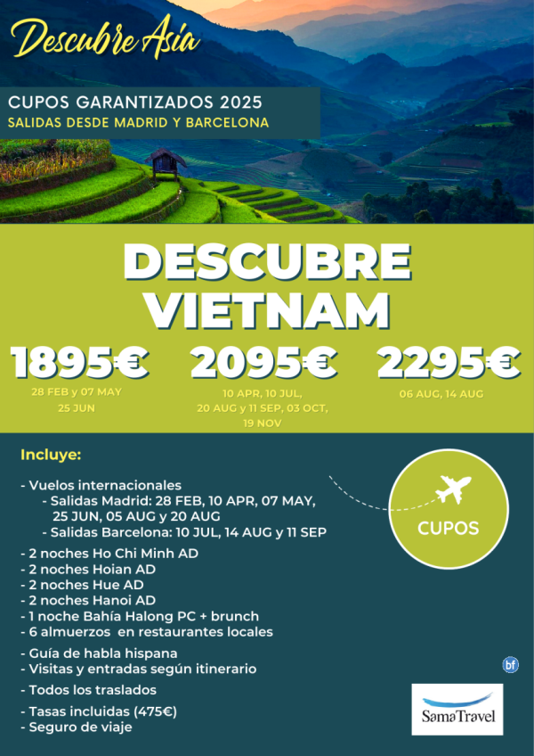 \-Descubre VIETNAM\-: Circuito 11 das - (28FEB-11SEP) [cupos y precios garantizados] **desde 2.095 € **