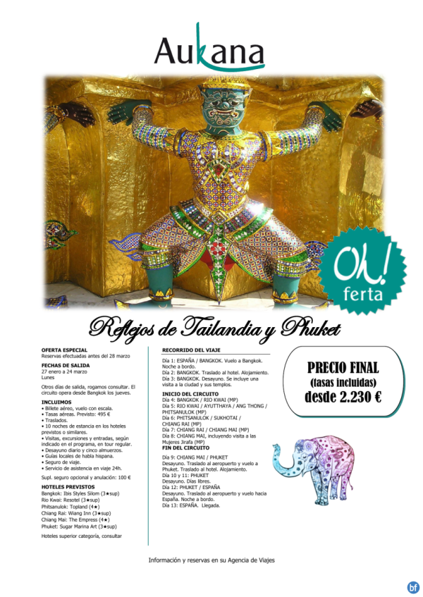 Reflejos de Tailandia y Phuket, oferta especial reservas antes 28 marzo