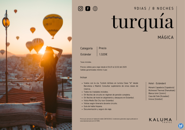 Turqua Mgica 8 noches Salidas Garantizadas hasta Septiembre desde 1.320 € 