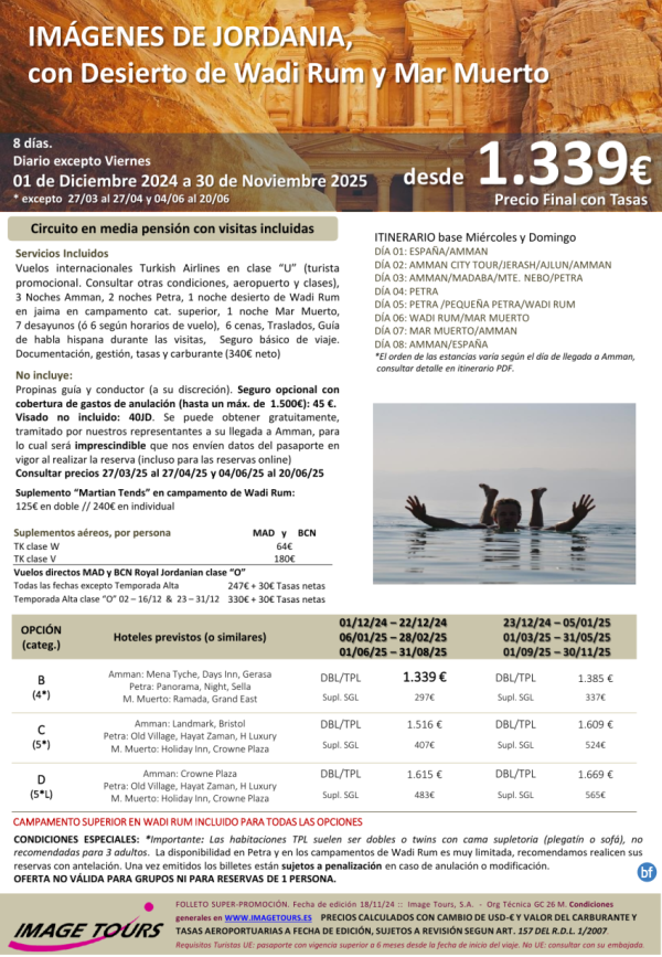 Imgenes de JORDANIA 8 das, con Amman, Petra, W. Rum y Mar muerto, desde 1.339 € Hasta diciembre 2025