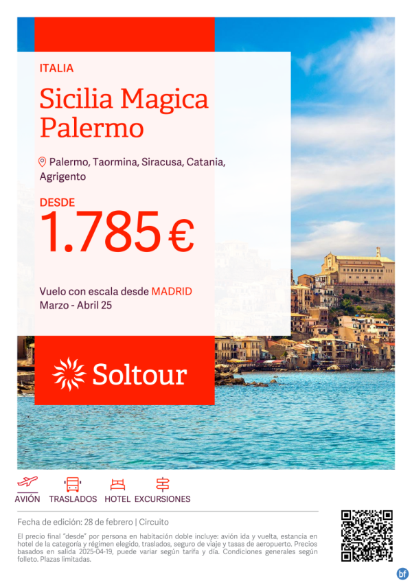 Sicilia Magica Palermo (Italia) desde 1.785 € , salidas Marzo - Abril desde Madrid