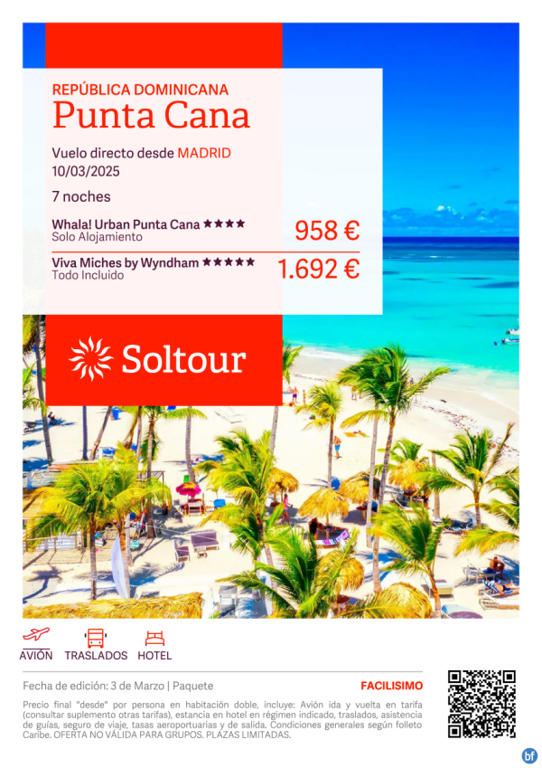 Punta Cana (Repblica Dominicana) en Whala! Urban Punta Cana desde 958 € , salida 10 Marzo desde Madrid