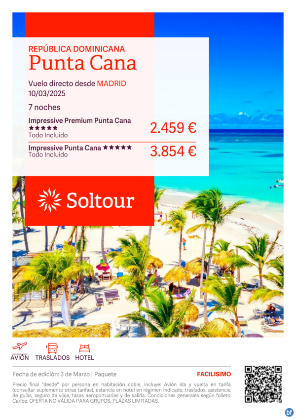 Punta Cana (Repblica Dominicana) en Impressive Premium Punta Cana desde 2.459 € , salida 10 Marzo desde Madrid