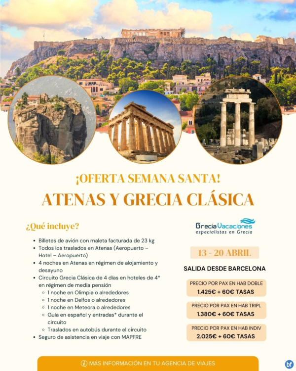 Semana Santa - Atenas y Grecia Clsica - Salida Especial Barcelona