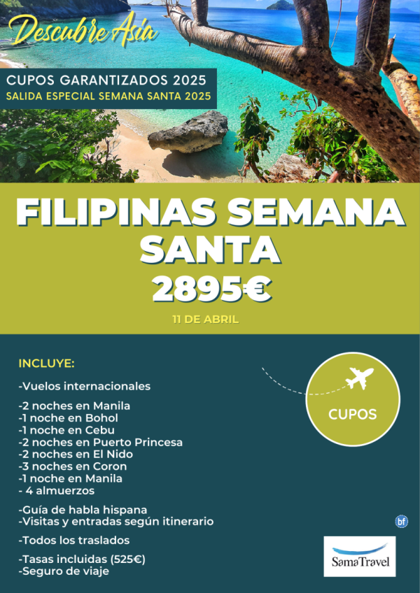 Filipinas Semana Santa: Circuito 14 das - Precio y cupos garantizados (Salida 11 ABR) **Desde 2.895 € **