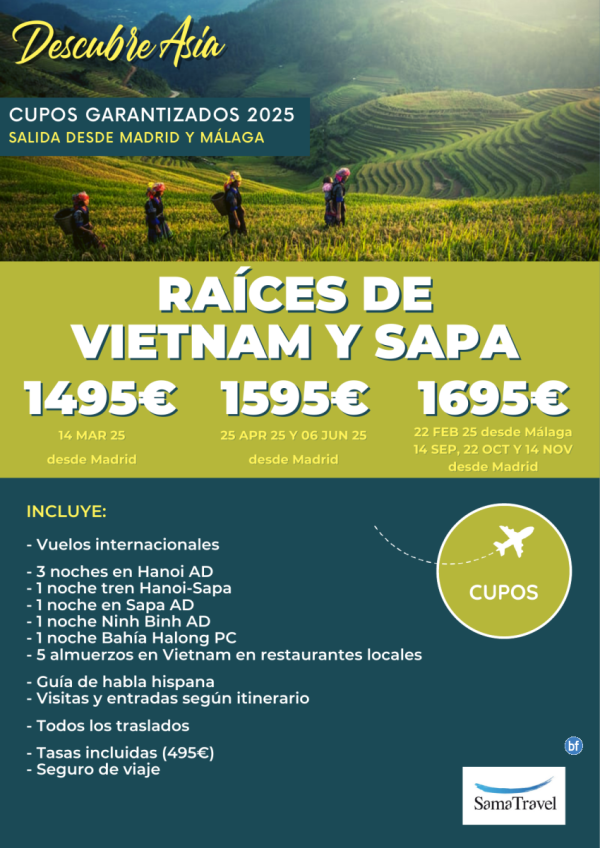 \-Races de VIETNAM y Sapa\-: circuito 9 das - cupos garantizados [MAD - AGP] 14mar - 14nov25 **desde 1.495 € **