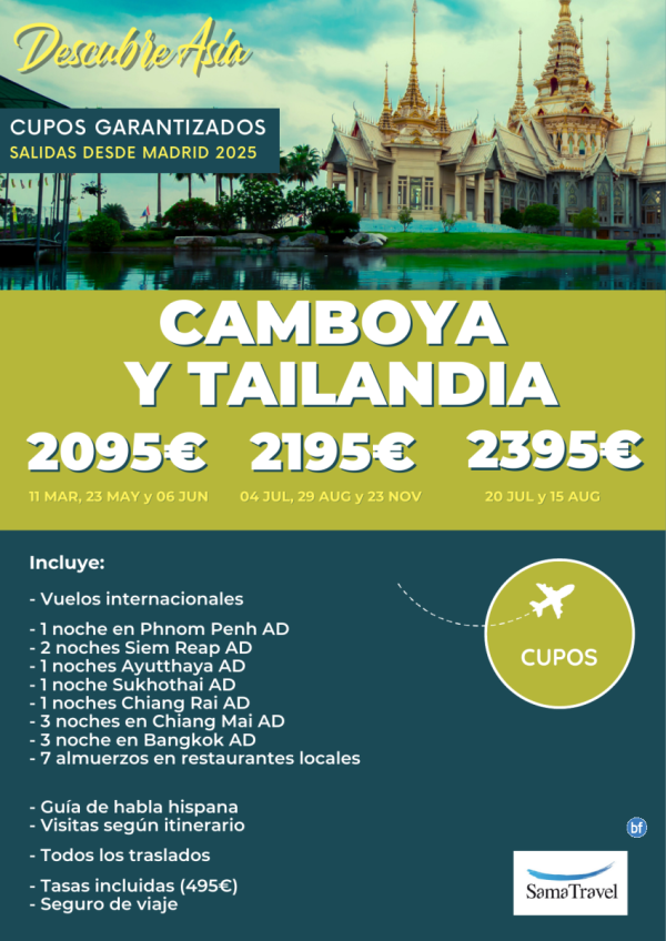 Camboya y Tailandia\-: Circuito 14 das (Salidas MAR-NOV) [Cupos y precio garantizados] **Desde 2.095 € **