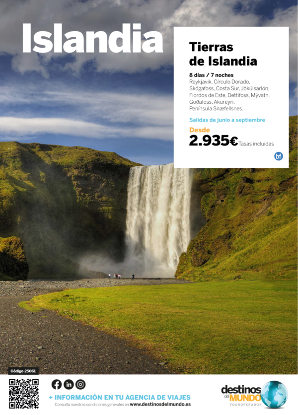 ??? Tierras de Islandia ???  origen: Madrid, Barcelona, Valencia, Bilbao y Mlaga desde 2.935 € 8 d/7 n