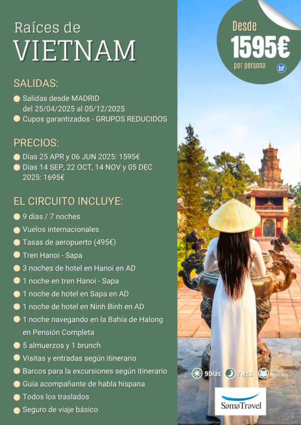 \-Races de VIETNAM y Sapa\-: circuito 9 das - cupos garantizados [MAD - AGP] 14mar - 05dec25 **desde 1.595 € **