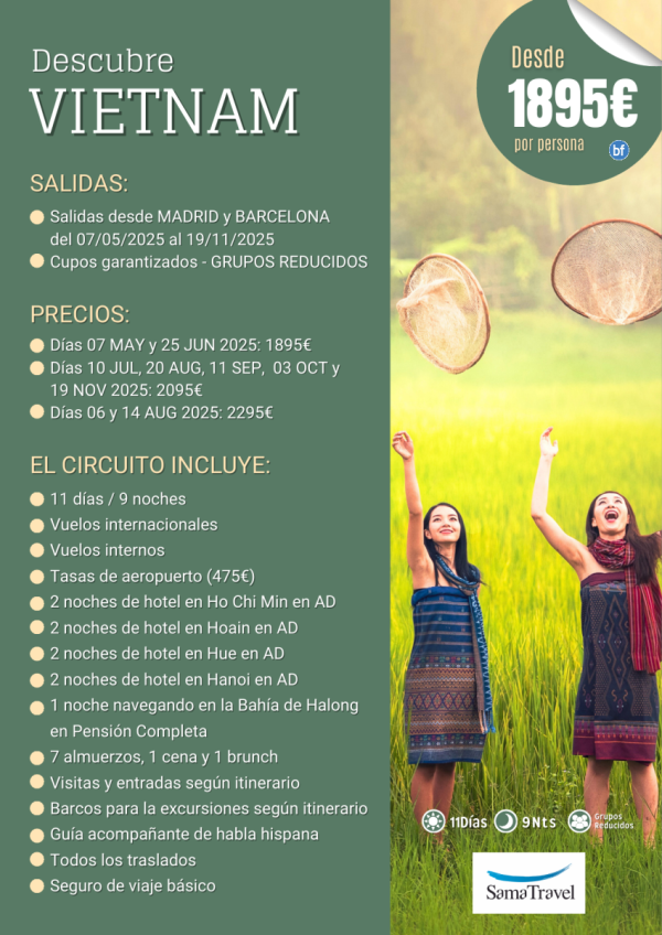 \-Descubre VIETNAM\-: Circuito 11 das - (28FEB-19NOV) [cupos y precios garantizados] **desde 1.895 € **