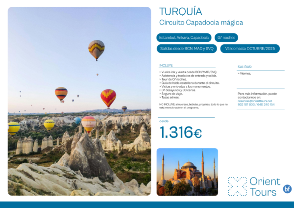 Turqua en verano circuito Capadocia mgica 07 noches con vuelos desde MAD, BCN y SVQ
