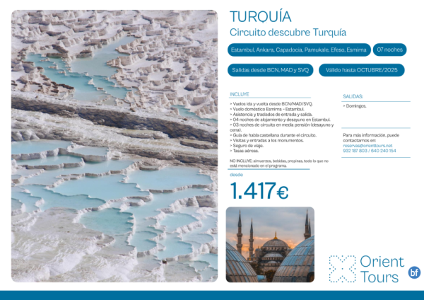 Turqua en verano circuito 07 noches con vuelos desde MAD, BCN y SVQ