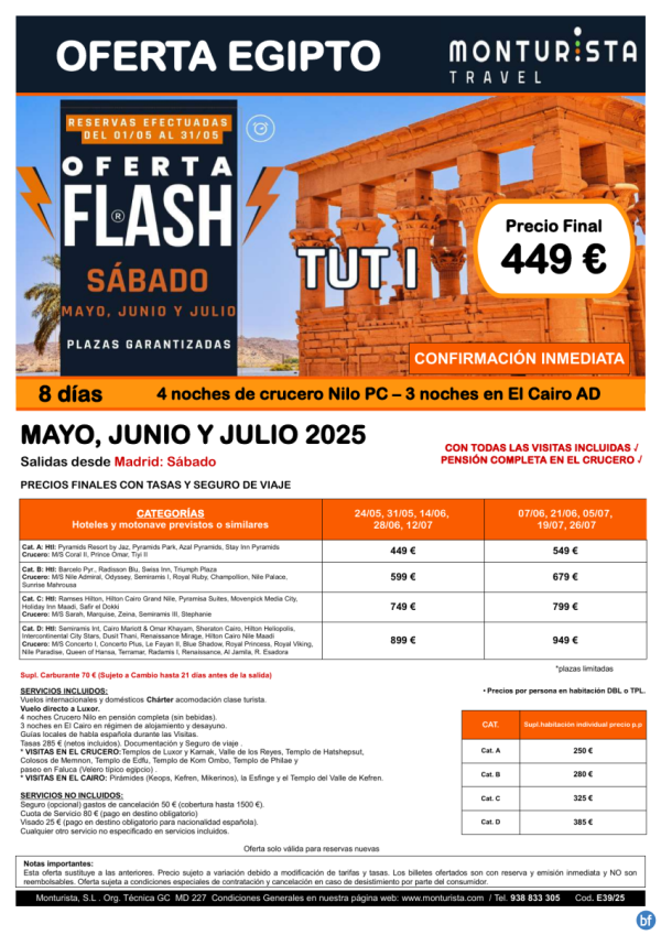 oferta Flash-TUT I**desde 449 € 