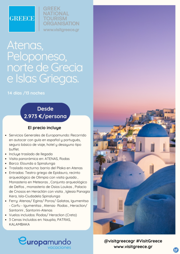 Atenas, Peloponeso, Norte de Grecia e Islas Griegas