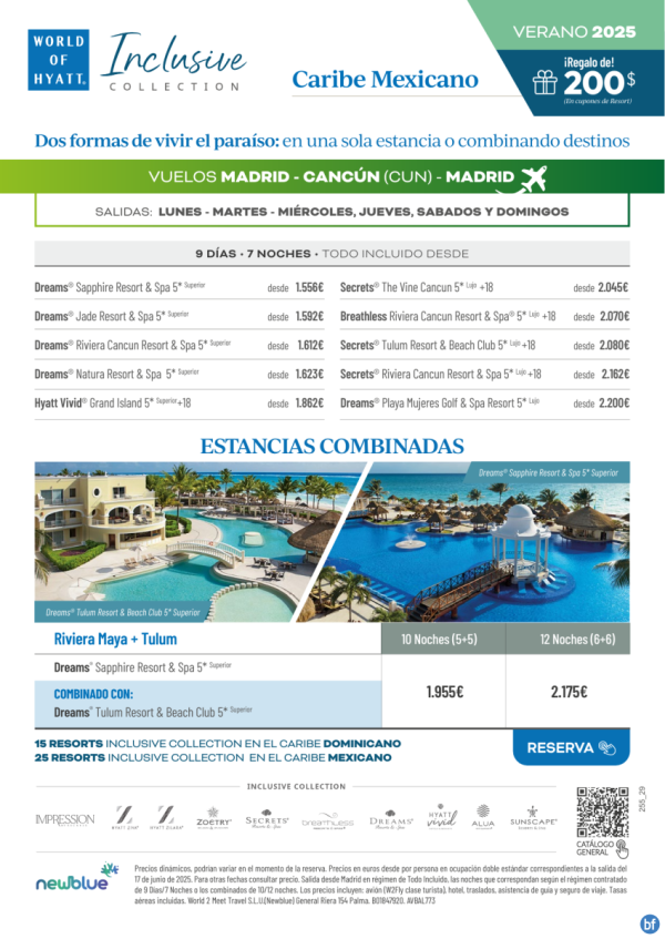 Verano en el Caribe Mexicano. Hoteles Hyatt