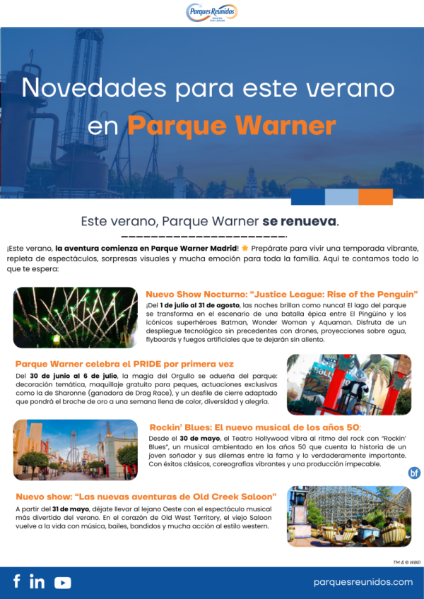 NOVEDADES en Parque Warner
