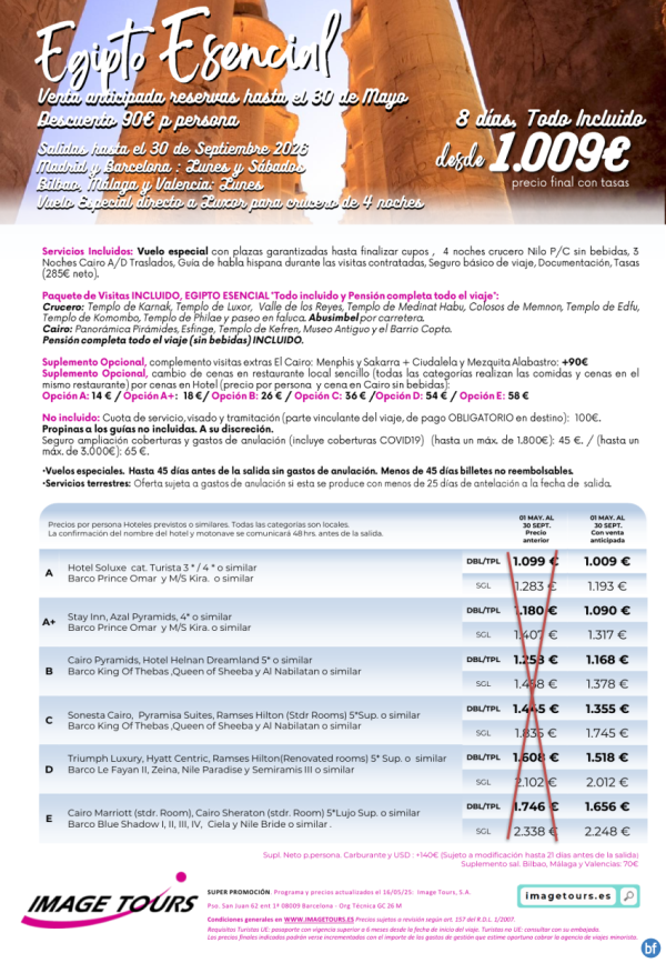 Egipto Esencial hasta sept 2026 8 das con Visitas y plazas garantizadas! Venta Anticipada desde 1.099 € 