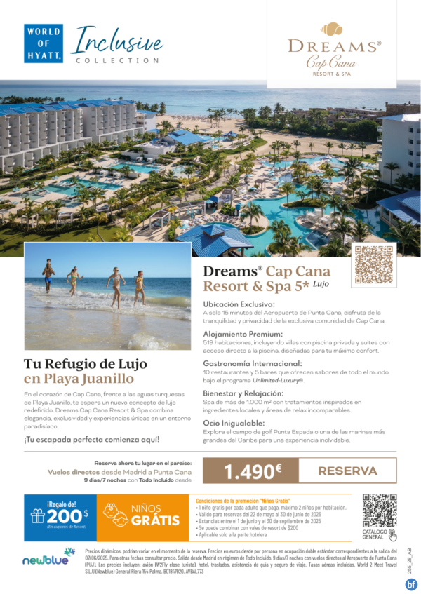 ?Nios GRATIS en verano! ?vacaciones exclusivas en Cap Cana (R. Dominicana)  desde 1.490 € 