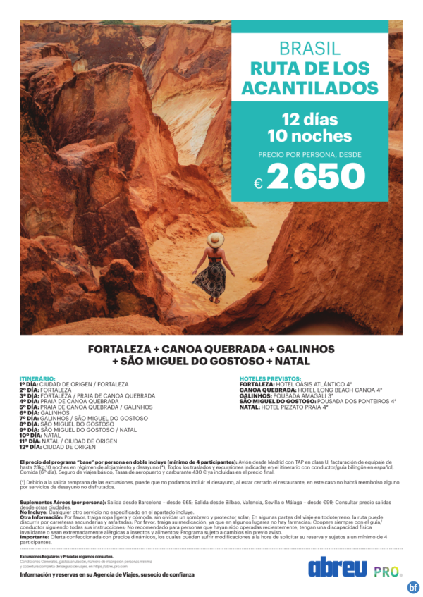 Novedad!!! ??? BRASIL ??? Ruta De Los Acantilado ??? De Fortaleza a Natal | 12 das 10 noches ???