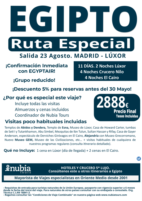 Egipto Ruta Especial 23 de Agosto