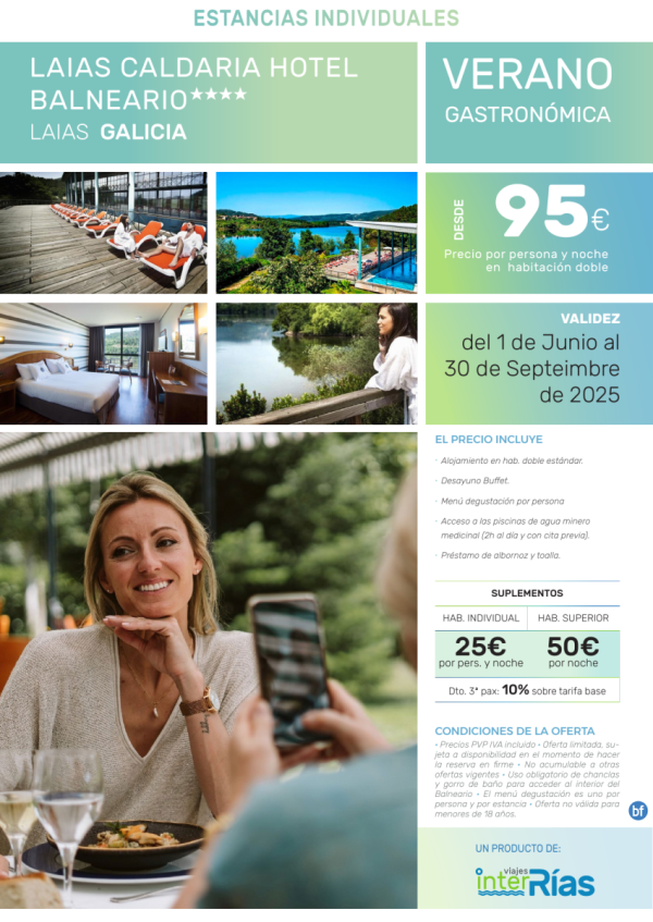 Verano Gastronmico Laias Caldaria Hotel Balneario 4* (Laias - Galicia).- Hoteles para Individuales