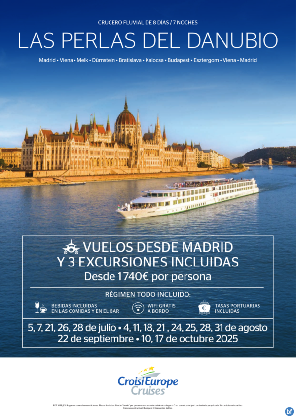 VUELO MADRID y 3 excursiones incluidas - crucero fluvial Danubio - 8 das - Todo Incluido - de julio a octubre