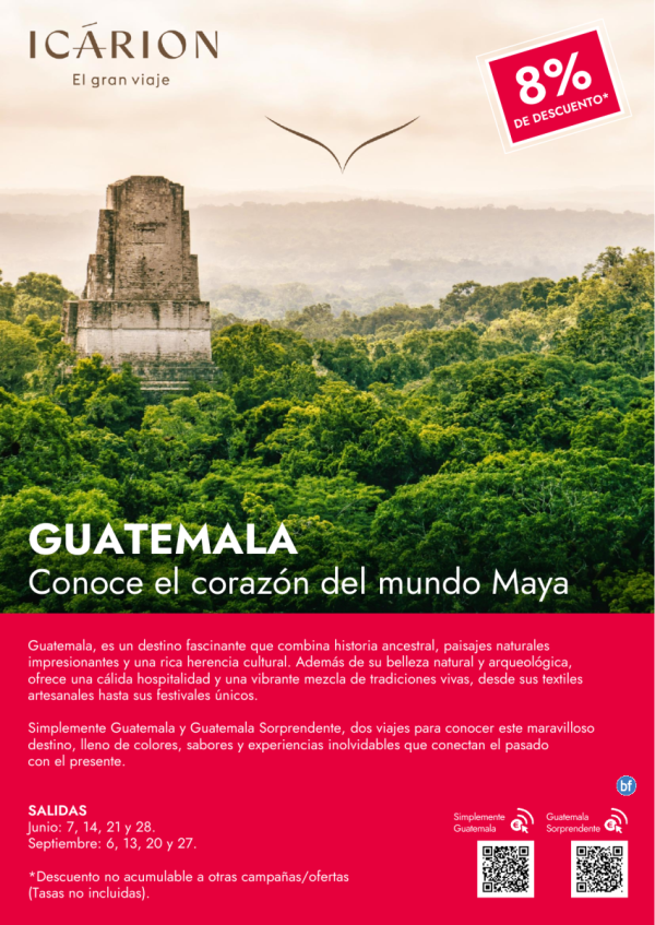 Guatemala. Conoce el corazn del mundo maya. 8% de descuento