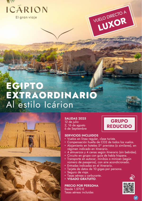 Egipto Extraordinario Especial Verano. Vuelo directo a Luxor
