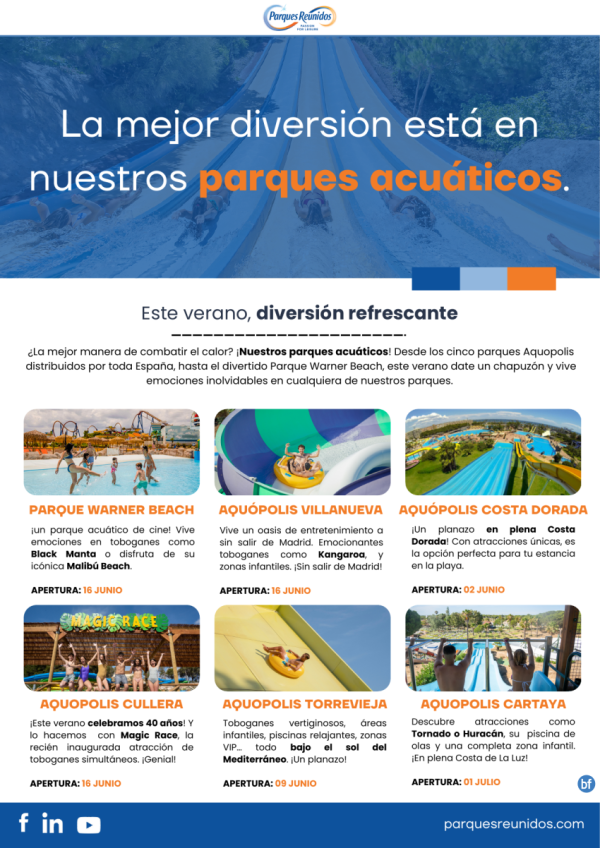 Verano en nuestros parques acuticos