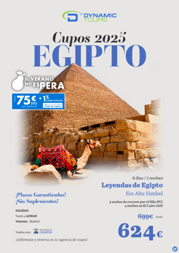 El verano no esPERA | EGIPTO ? 75 € de dto ?Leyendas de Egipto sin AbuSimbel | (3cru+4cai) ? sal:v | dsd 624 € 