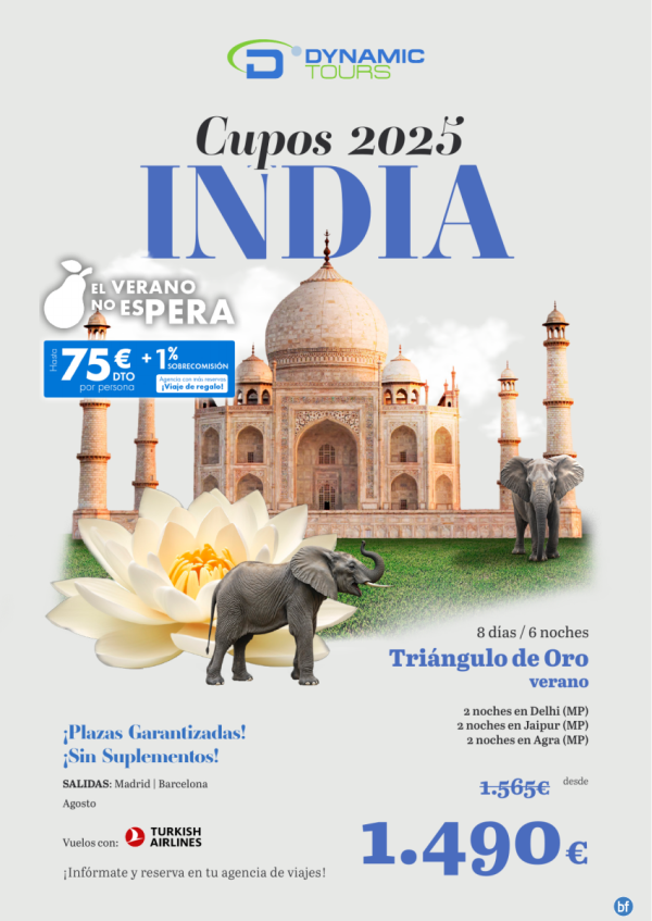 El verano no esPERA ? INDIA ? 75 € de dto ? (8d/6n) ? Salidas: mad y bcn | desde 1.490 € 