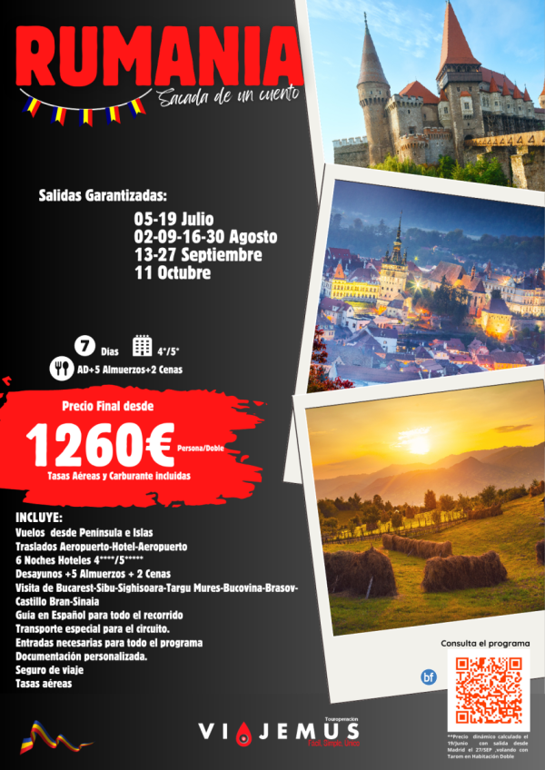 Rumania, es un pas sacado de un cuento.Con monasterios mgicos, castillos de leyenda y una gastronoma nica.