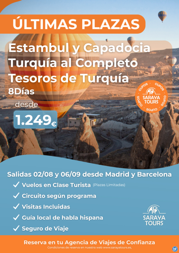 ltimas Plazas Turqua 02/08 y 06/09 MAD y BCN Circuito con Visitas Incluidas dsd 1.249 € 