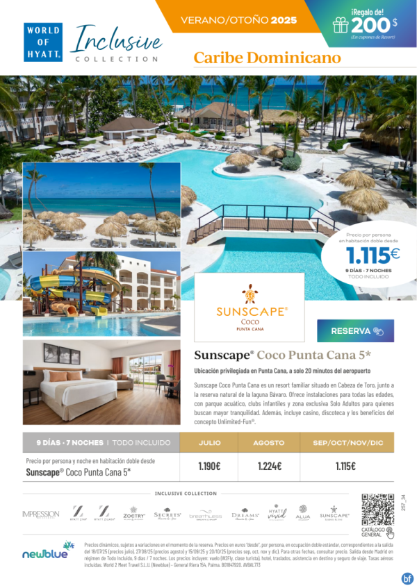 Punta Cana -El mejor carib asequible y divertido en Sunscape Coco Punta Cana - Precios JUL/DIC desde 1.115 € 